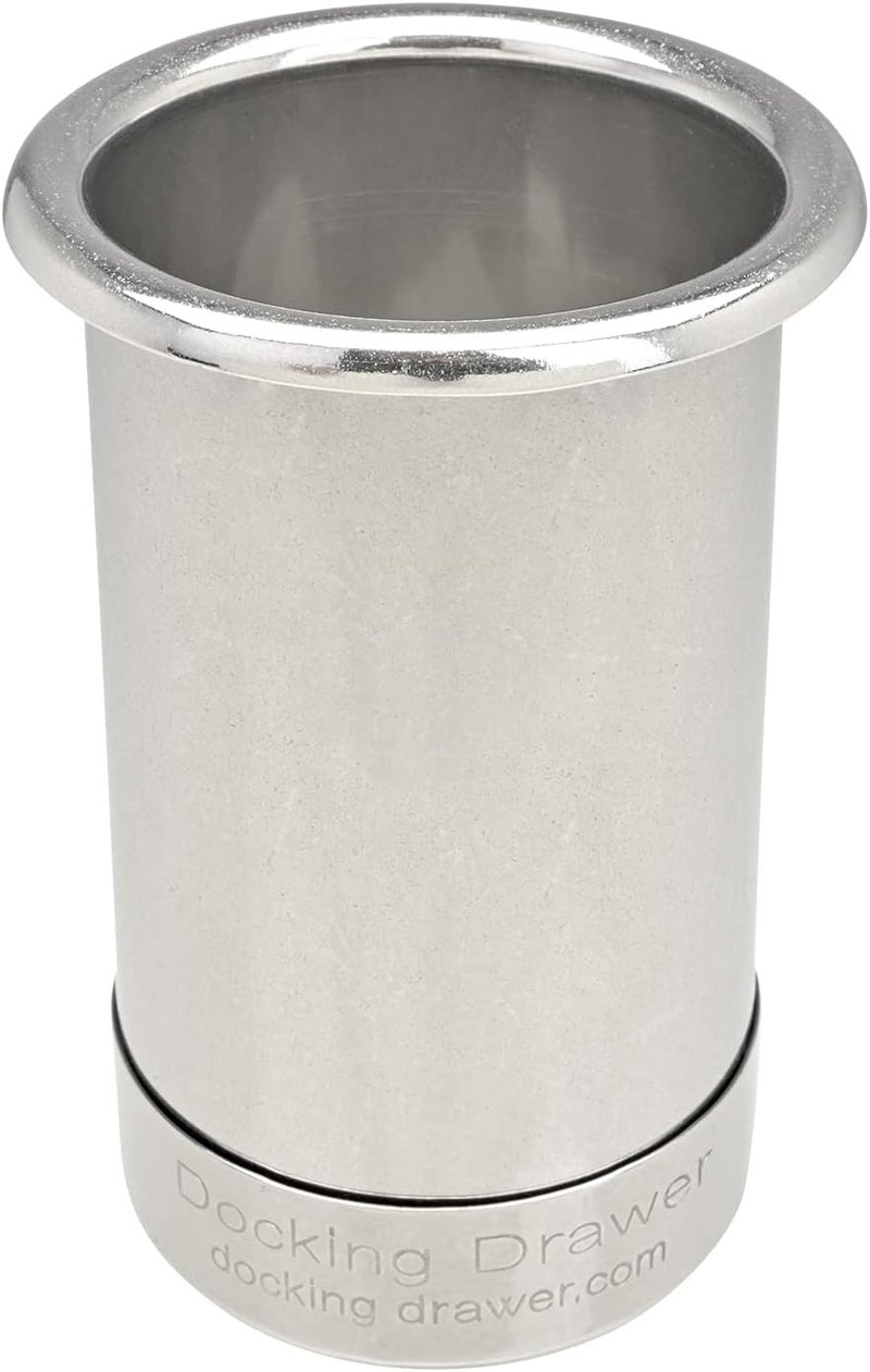 Docking Drawer 3" Stainless Steel Canister for Hot Tools, Capped Design, Safely Stow Styling Tools - Image 1